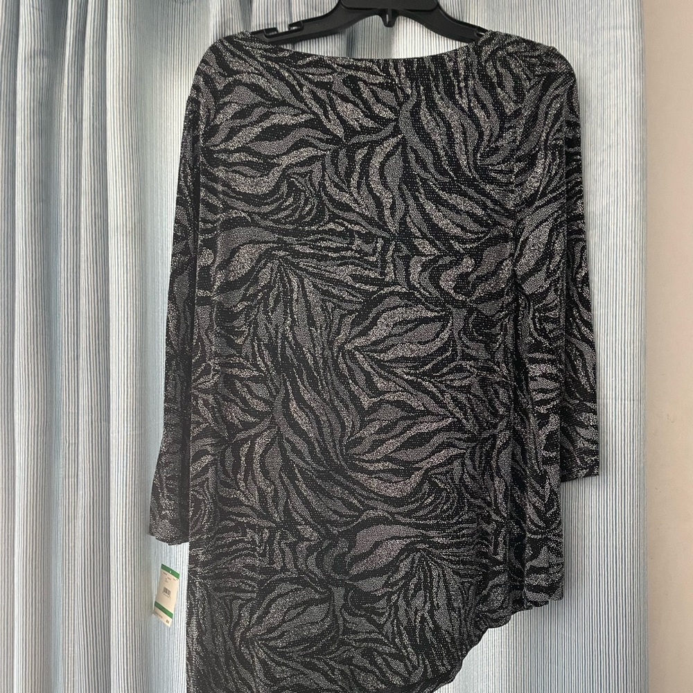 Black and Silver glittery dress top